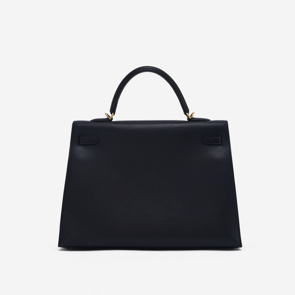 Hermès Kelly 35 Vache Liegee Bleu Indigo | SACLÀB