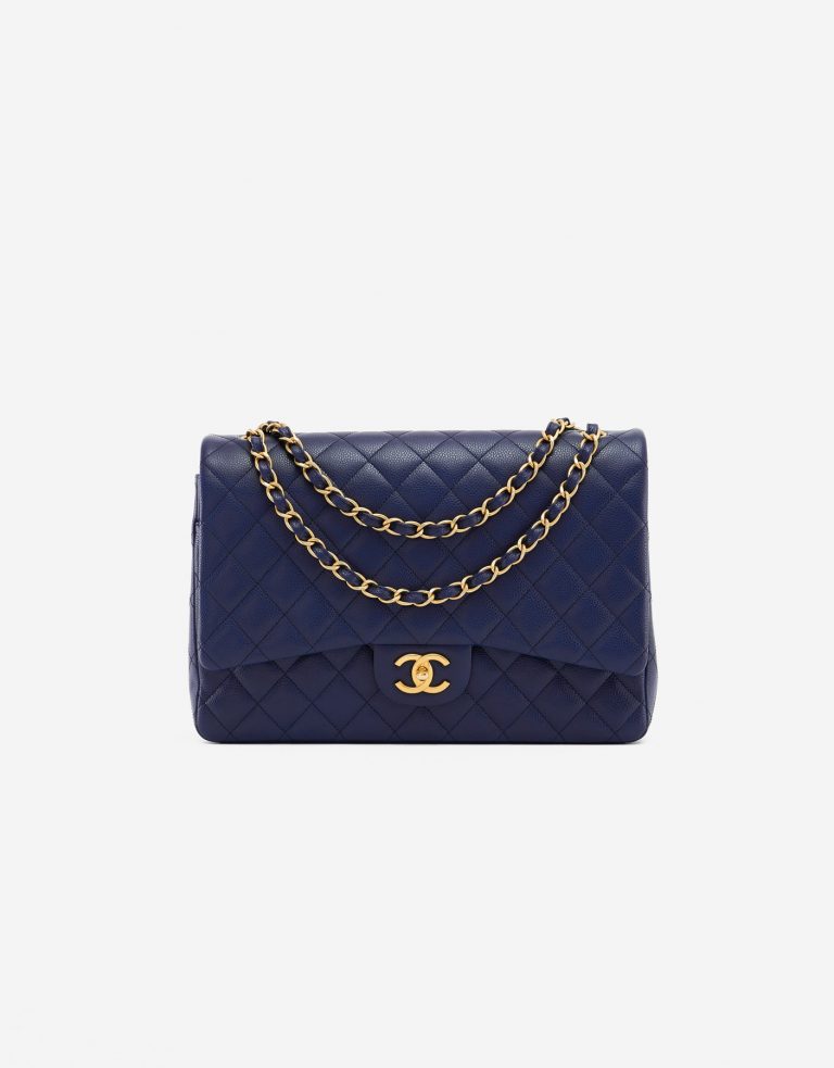 Chanel Timeless Maxi Caviar Leather GHW Dark Blue SACLÀB