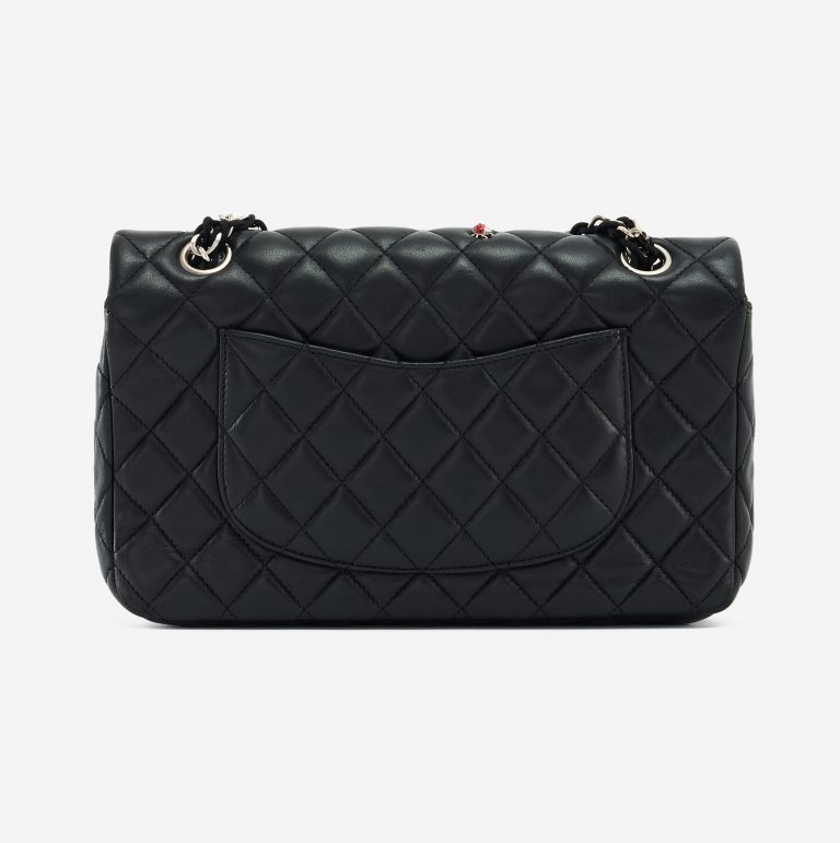 Limitierte Auflage Chanel Timeless Medium Lammleder Schwarzer Marienkäfer