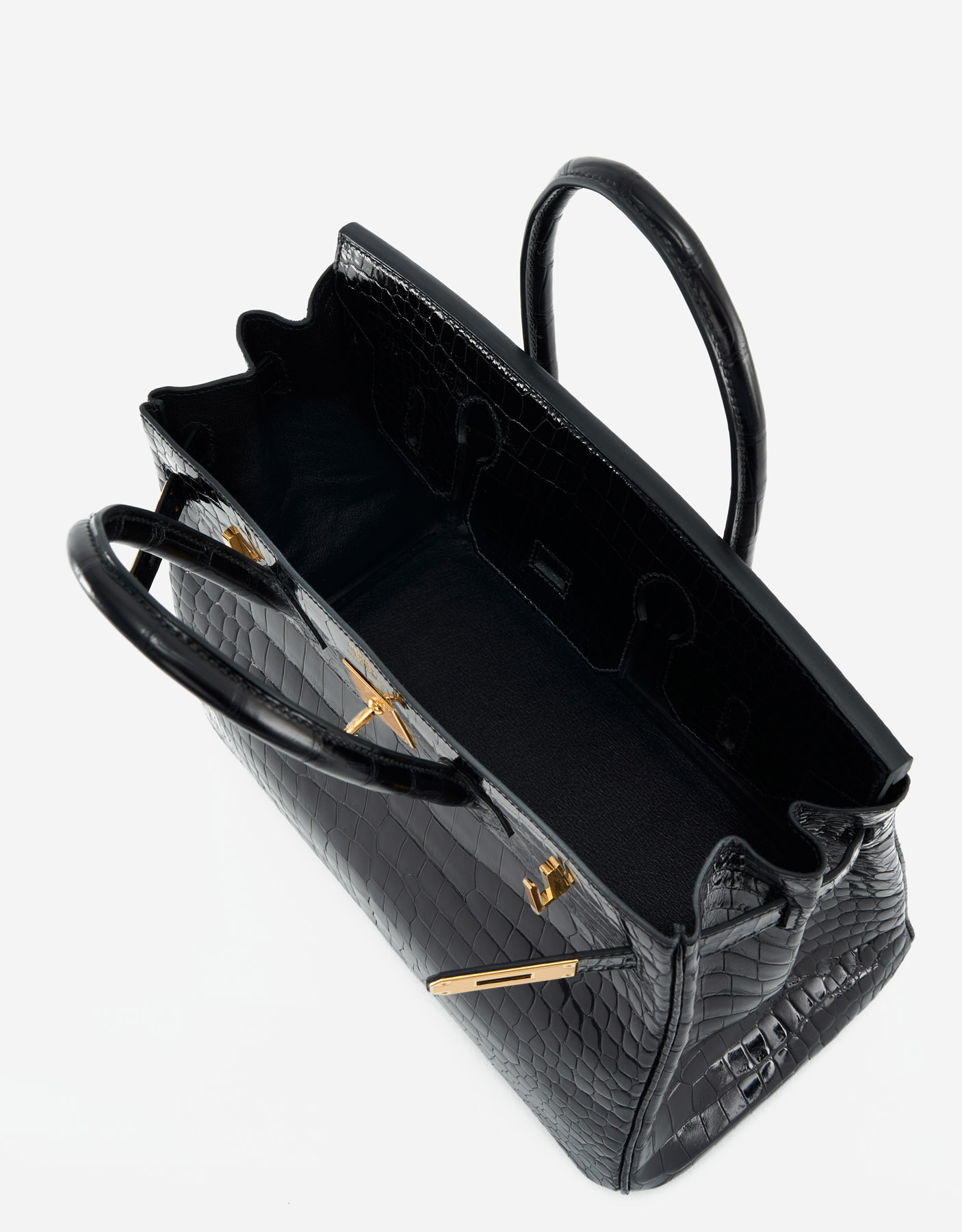 Hermès Birkin 30 Porosus Crocodile Black Exotic Luxury Bag
