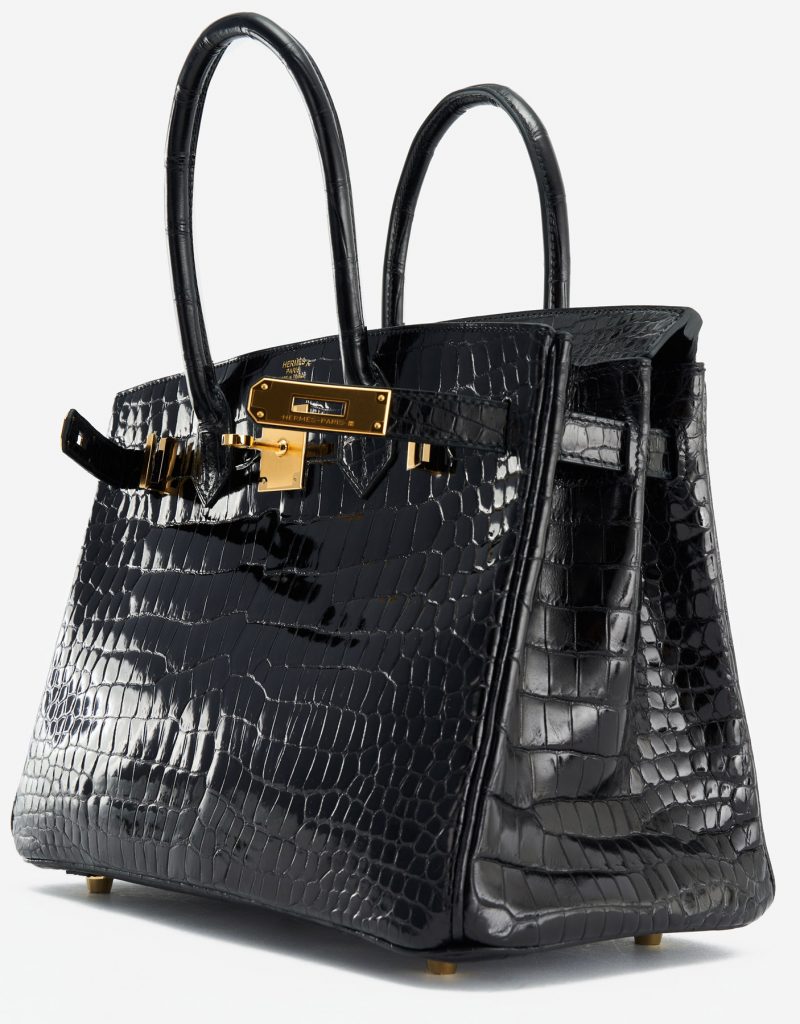 Hermès Birkin 30 Porosus Crocodile Black SACLÀB