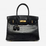 Hermès Birkin 30 Porosus Crocodile Black Exotic Luxury Bag