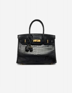 Hermès Birkin 30 Porosus Crocodile Black Exotic Luxury Bag