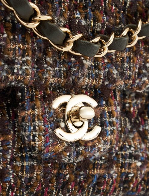 Chanel Timeless Medium Tweed Multicolor Gold Hardware Pre-Loved Luxury Bag