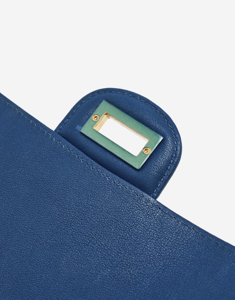 Hardware Detail of a Limited-Edition Chanel 2.55 226 in Blue and Pink on SACLÀB