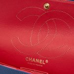 Logo Detail of a Limited-Edition Chanel 2.55 226 in Blue and Pink on SACLÀB
