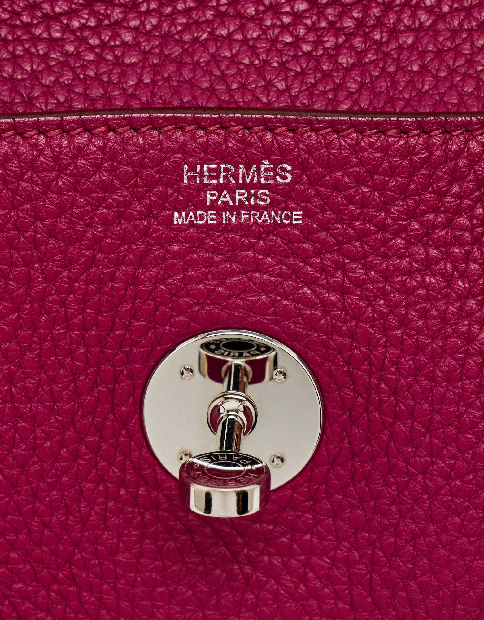 Hermès Lindy 30 Taurillon Clemence Rubis