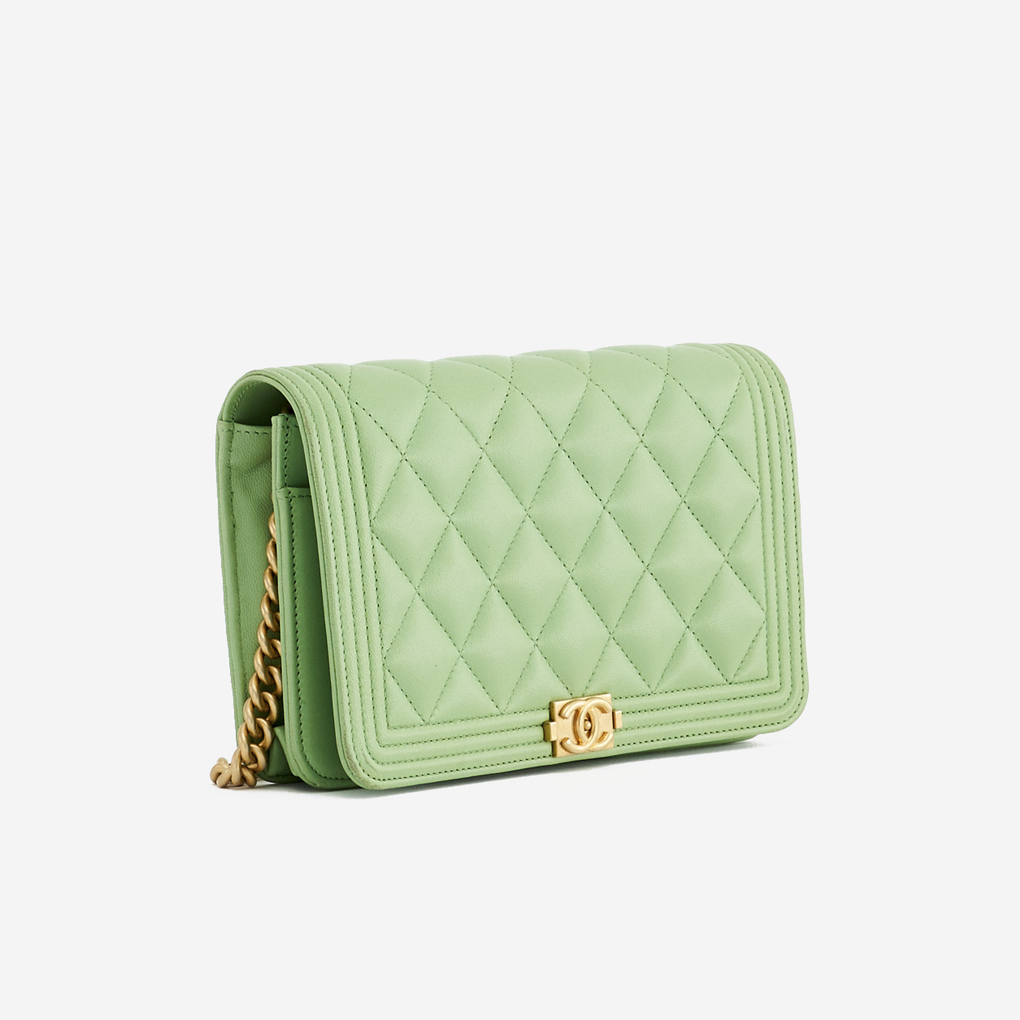 Bag Organizer for Chanel Woc (Wallet on Chain) - Seafoam Green