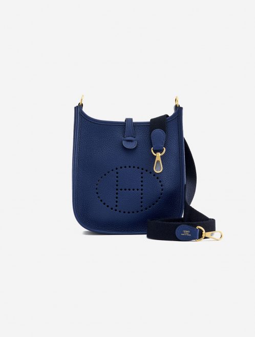 Eine gebrauchte Hermès Evelyne 16 Amazone Blue Sapphire / Blue Indigo auf SACLÀB