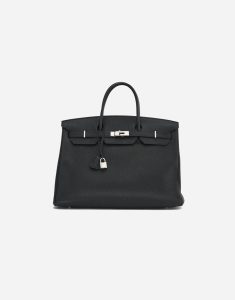 A pre-loved Hermès Birkin 40 in Black Clemence Leather on SACLÀB