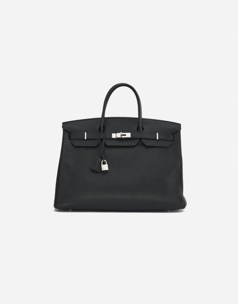 Un Birkin 40 Hermès d'occasion en cuir noir Clémence sur SACLÀB