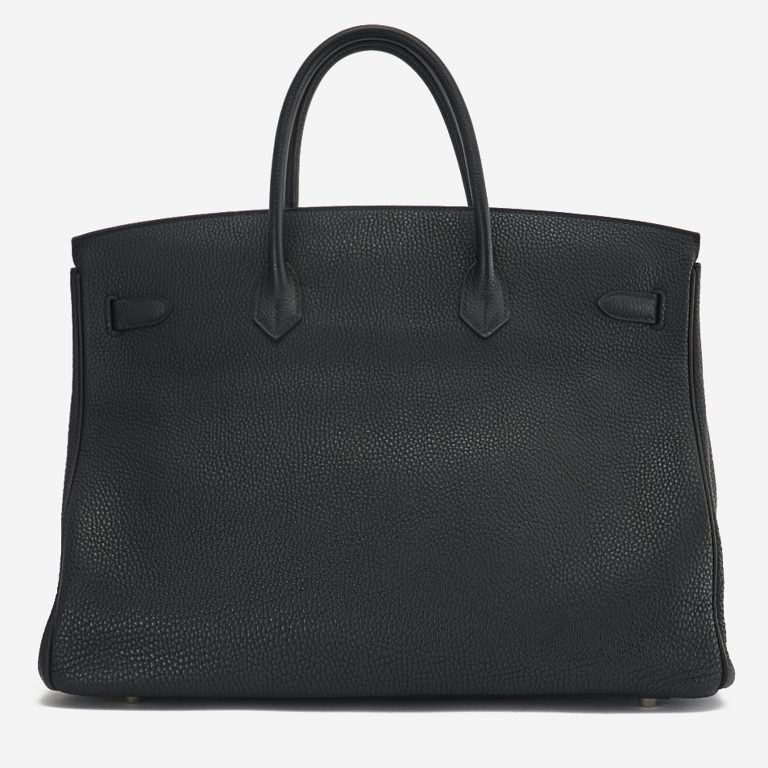 Un Birkin 40 Hermès d'occasion en cuir noir Clémence sur SACLÀB