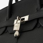 A pre-loved Hermès Birkin 40 in Black Clemence Leather on SACLÀB