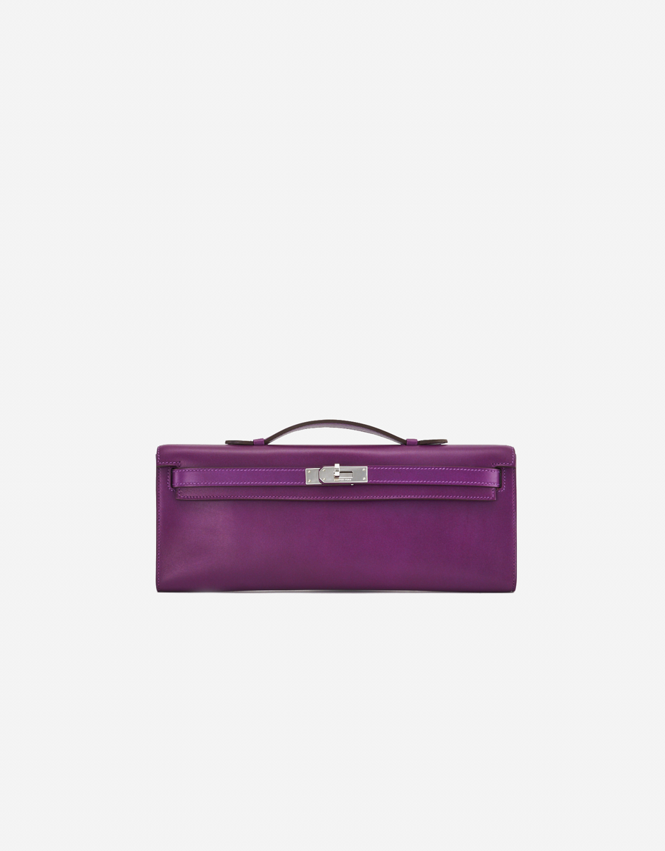 Hermès Swift Kelly Cut Clutch - Purple Clutches, Handbags - HER527935