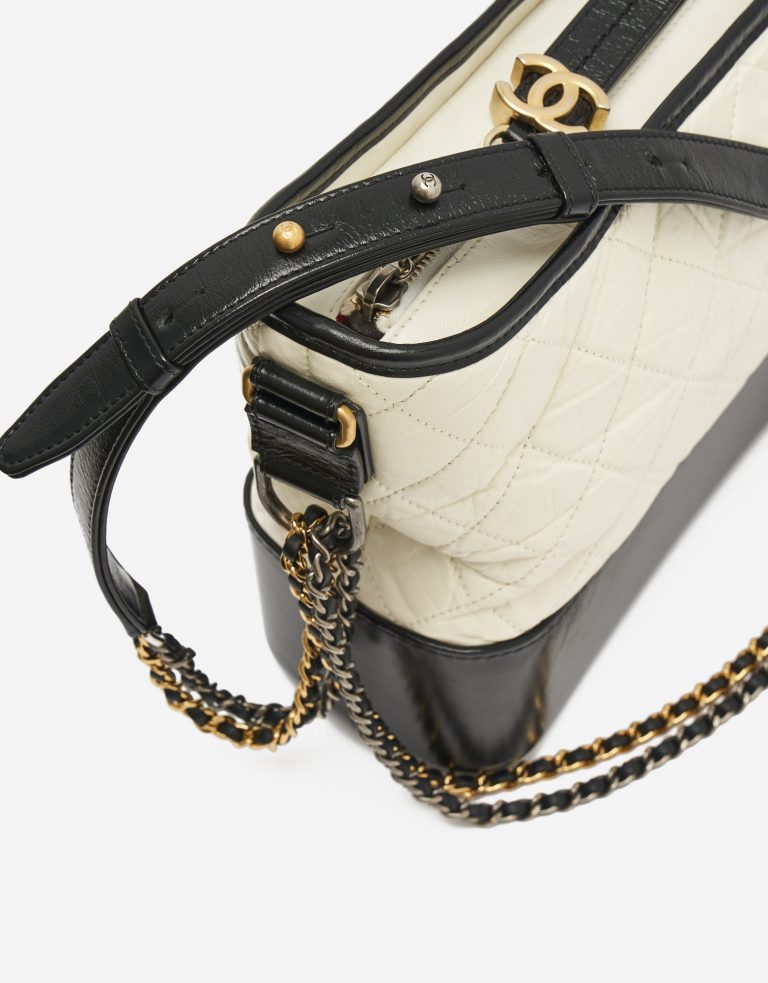 Pre-owned Chanel bag Gabrielle Large Lamb Black/White Black, White | Sell your designer bag on Saclab.com