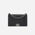 A pre-loved Chanel Boy Medium Lambskin Black on SACLÀB