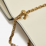 Chain Strap Detail on a pre-loved Dior J'ADIOR Medium Calfskin Beige on SACLÀB