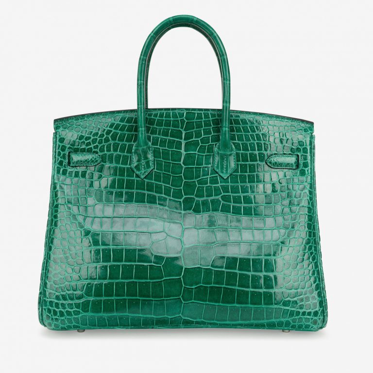 Sac Hermès Birkin 35 Crocodile Porosus Vert Emeraude Vert | Vendez votre sac de créateur sur Saclab.com