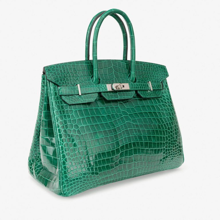 Sac Hermès Birkin 35 Crocodile Porosus Vert Emeraude Vert | Vendez votre sac de créateur sur Saclab.com