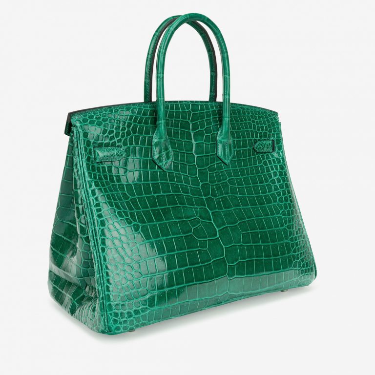 Sac Hermès Birkin 35 Crocodile Porosus Vert Emeraude Vert | Vendez votre sac de créateur sur Saclab.com