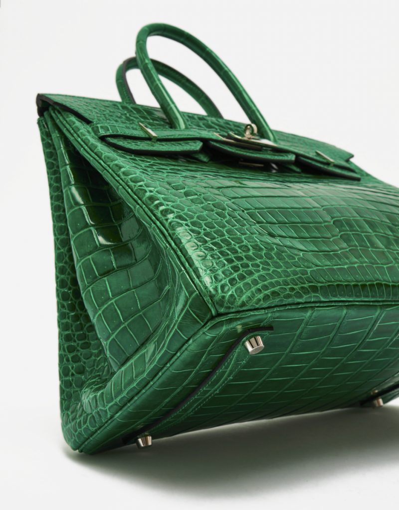 Herm?�s Birkin 35 Crocodile Porosus Vert Emeraude | SACL??B