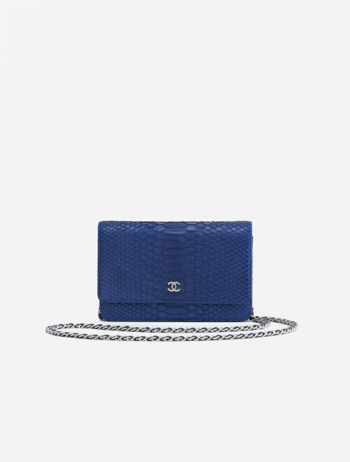 A Pre-Loved Chanel Wallet On Chain Python Blue on SACLÀB