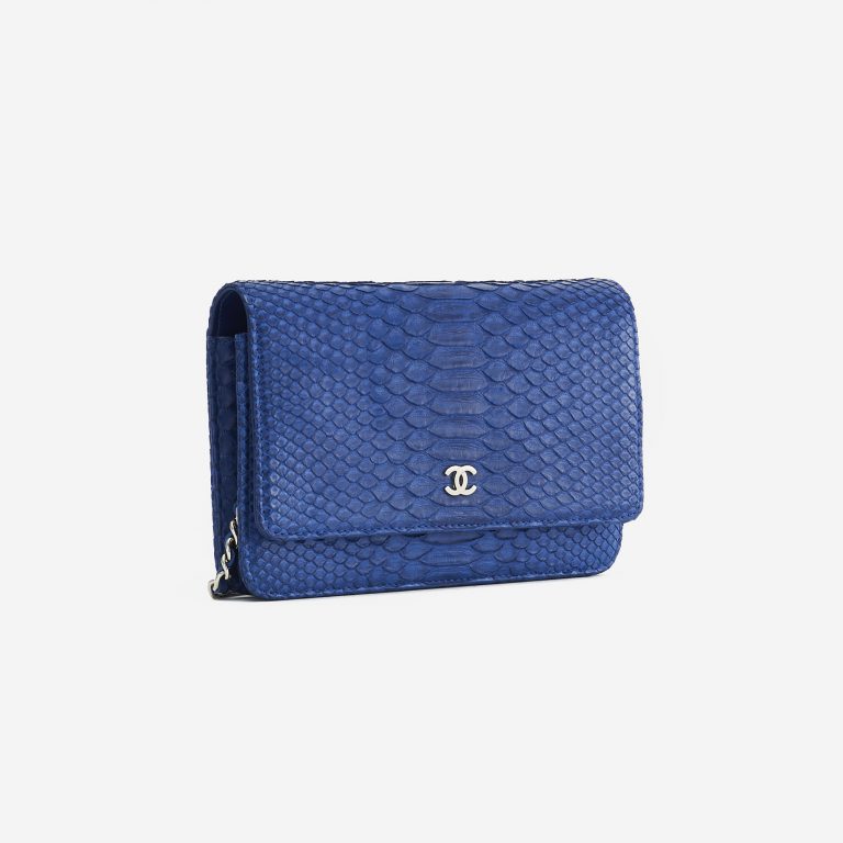 A Pre-Loved Chanel Wallet On Chain Python Blue on SACLÀB