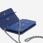 A Pre-Loved Chanel Wallet On Chain Python Blue on SACLÀB