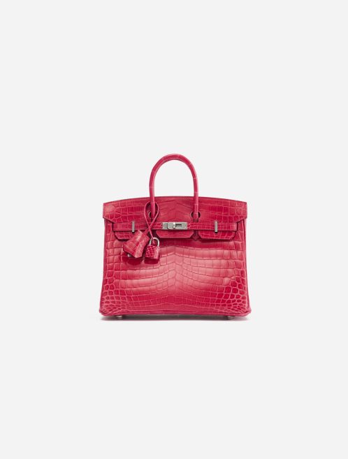 A pre-loved Hermès Birkin 25 Niloticus Crocodile Lisse Rose Extreme on SACLÀB