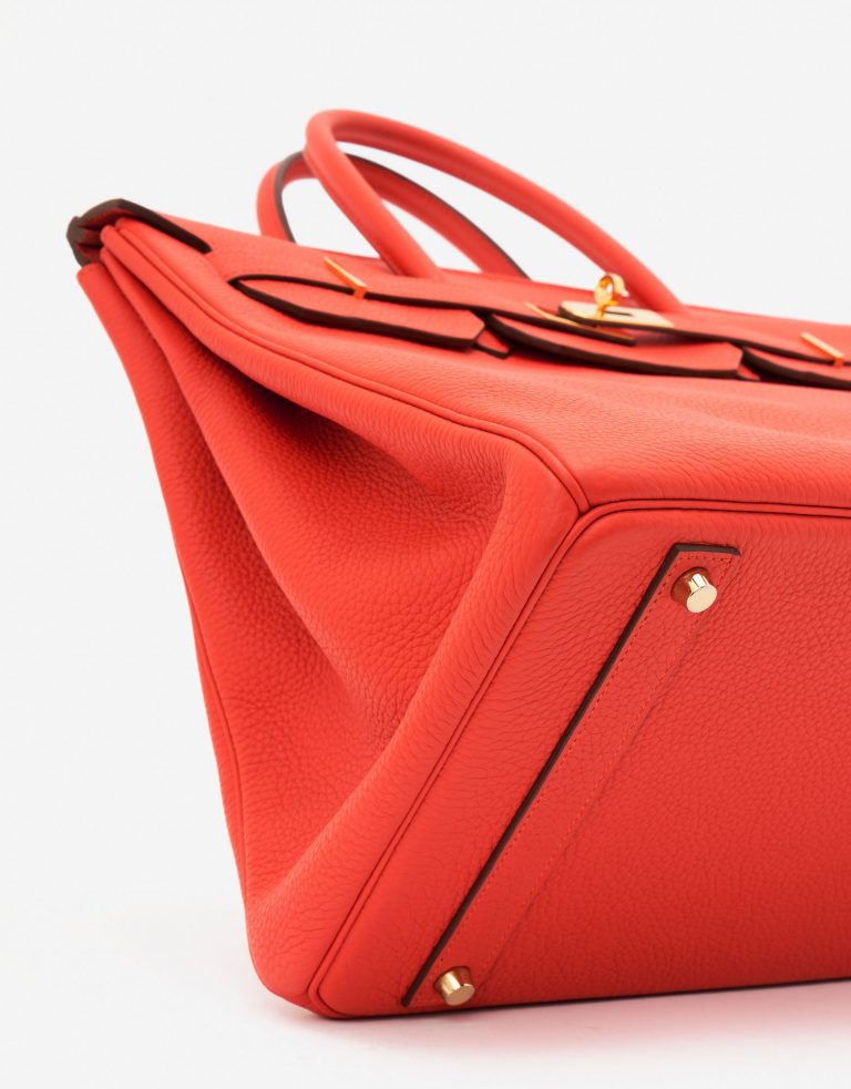 Pre-owned Hermès bag Birkin 40 Togo Rouge Tomate Red | Sell your designer bag on Saclab.com