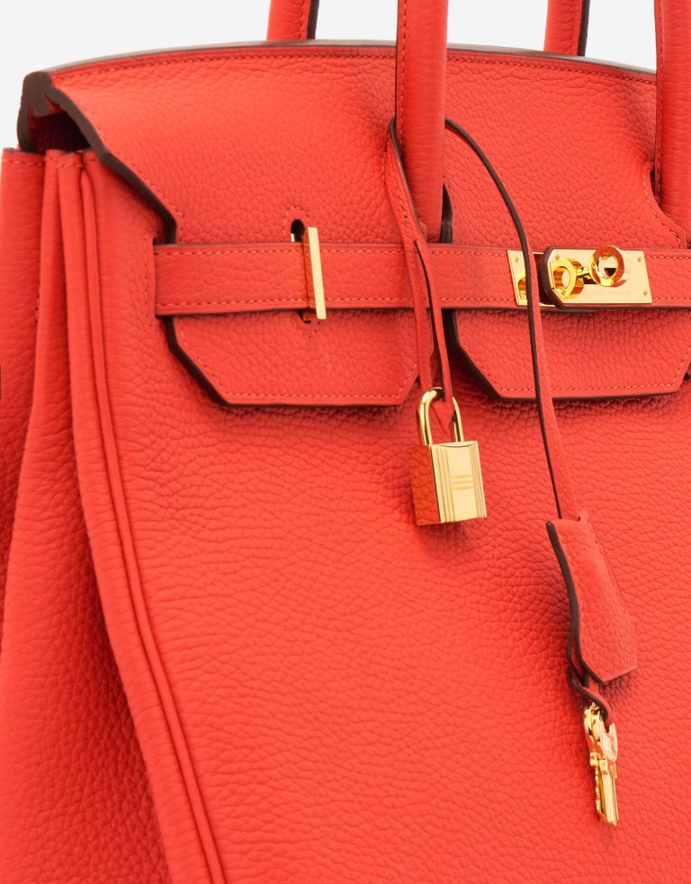 Pre-owned Hermès bag Birkin 40 Togo Rouge Tomate Red | Sell your designer bag on Saclab.com