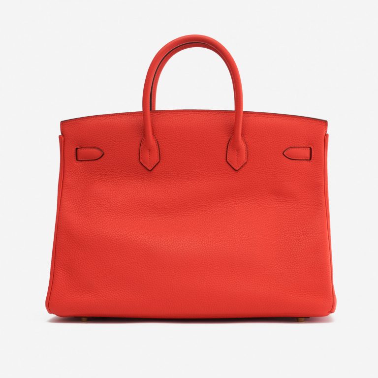 Pre-owned Hermès bag Birkin 40 Togo Rouge Tomate Red | Sell your designer bag on Saclab.com