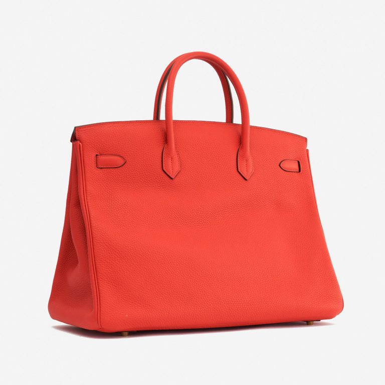 Pre-owned Hermès bag Birkin 40 Togo Rouge Tomate Red | Sell your designer bag on Saclab.com