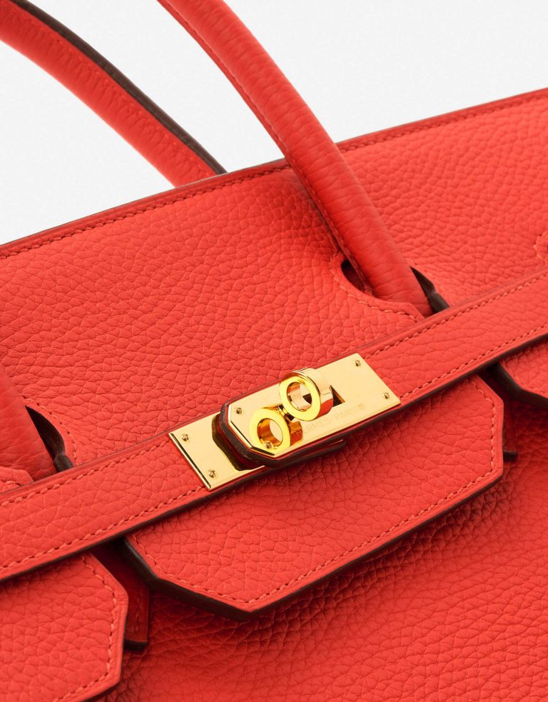 Pre-owned Hermès bag Birkin 40 Togo Rouge Tomate Red | Sell your designer bag on Saclab.com