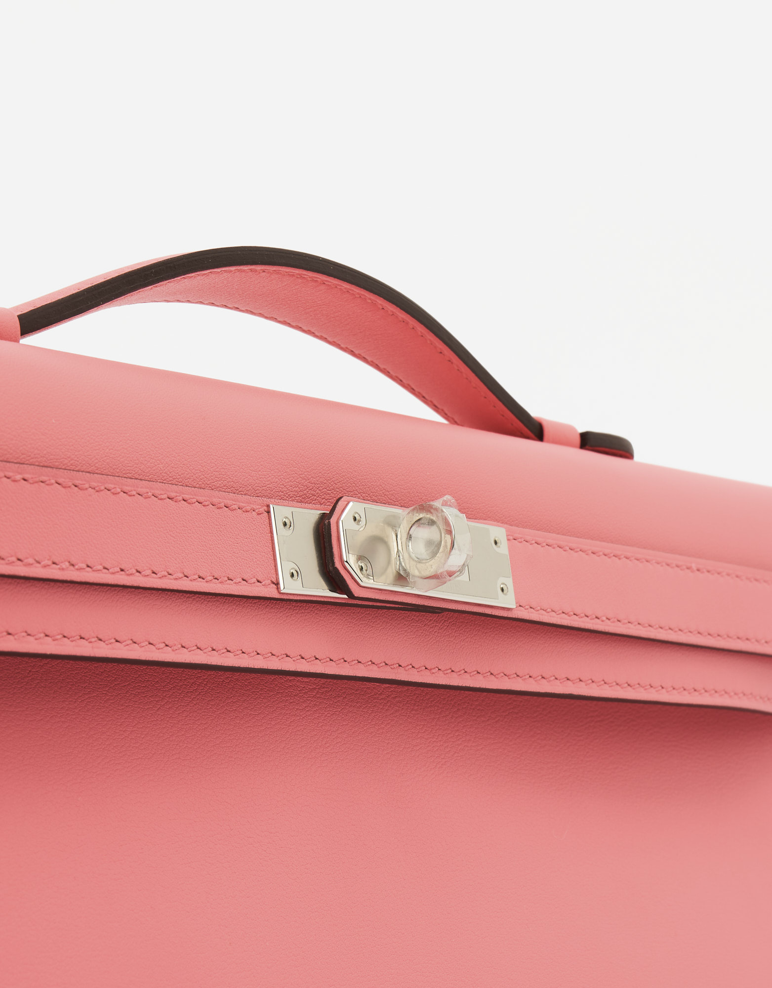 Hermes Kelly Cut Rose D'ete Swift Clutch Bag PHW Brand New in
