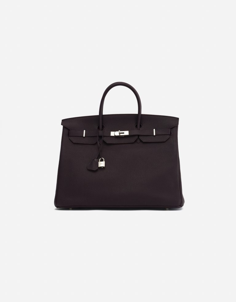 A pre-loved Hermès Birkin 40 Clemence Raisin on SACLÀB