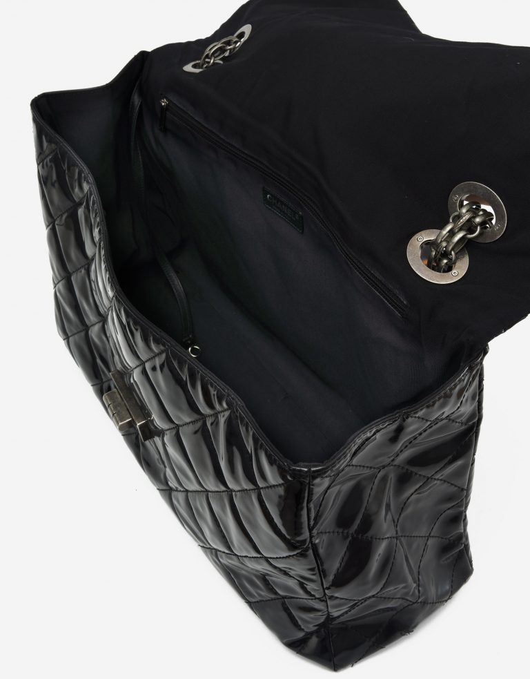 Pre-owned Chanel bag 2.55 Large Vinyl Black Black | Sell your designer bag on Saclab.com