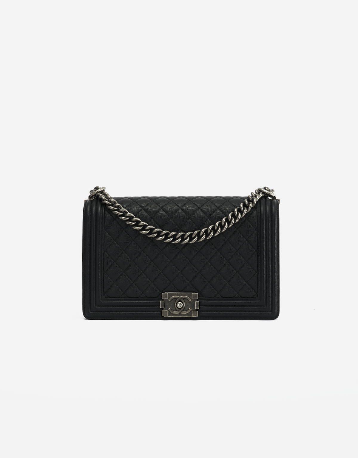 Chanel Boy Medium Caviar Black | SACLÀB