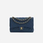 A pre-loved Chanel Timeless Jumbo Caviar Blue on SACLÀB