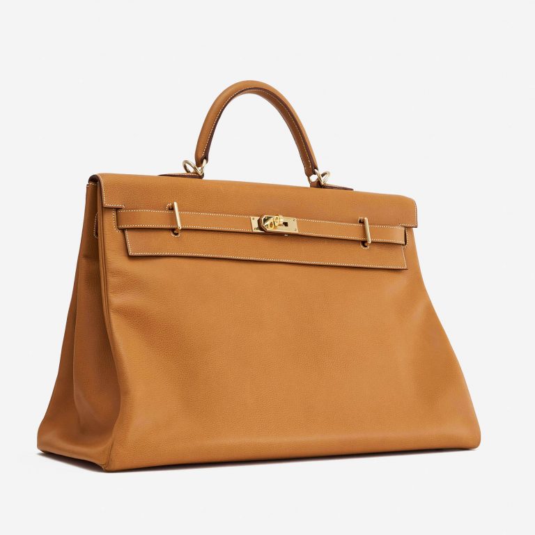 Pre-owned Hermès bag Kelly 50 Ardennes Natural Beige, Brown | Sell your designer bag on Saclab.com