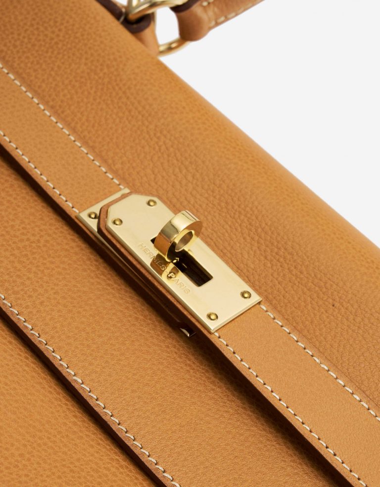 Pre-owned Hermès bag Kelly 50 Ardennes Natural Beige, Brown | Sell your designer bag on Saclab.com