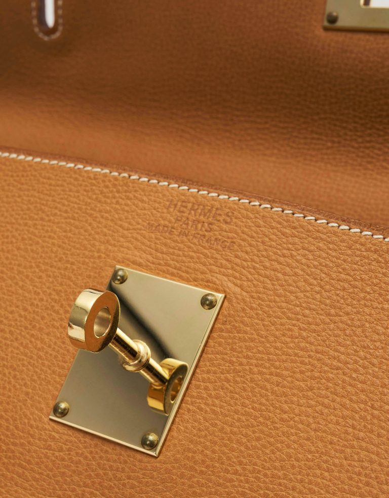 Pre-owned Hermès bag Kelly 50 Ardennes Natural Beige, Brown | Sell your designer bag on Saclab.com