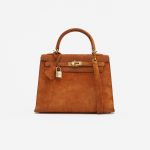 A pre-loved Hermès Kelly 25 Doblis Orange H on SACLÀB