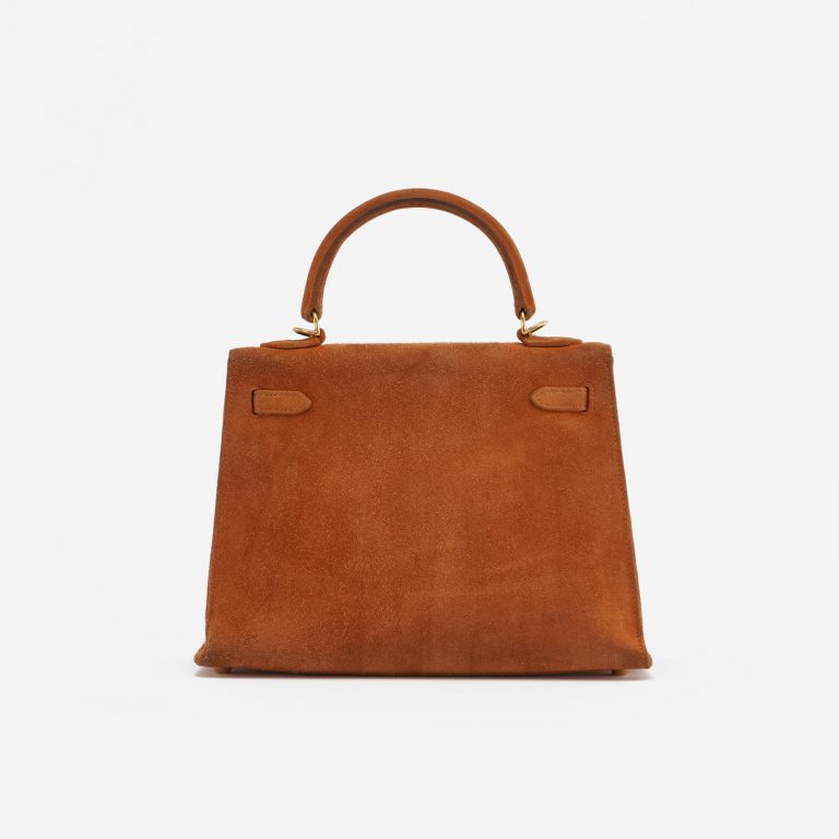 A pre-loved Hermès Kelly 25 Doblis Orange H on SACLÀB