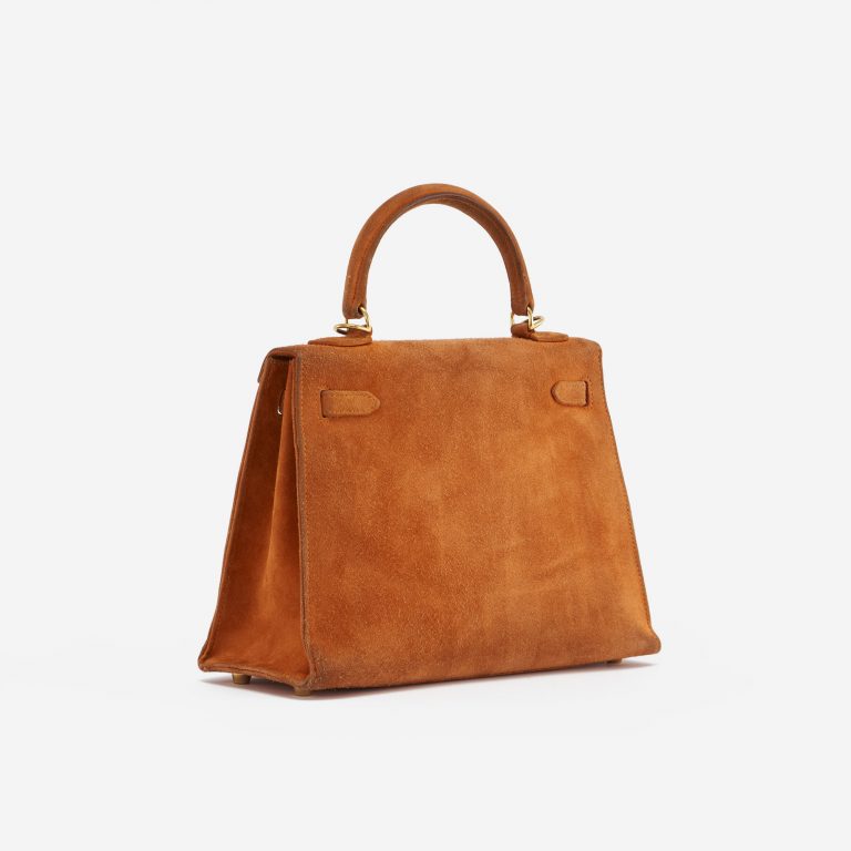 A pre-loved Hermès Kelly 25 Doblis Orange H on SACLÀB