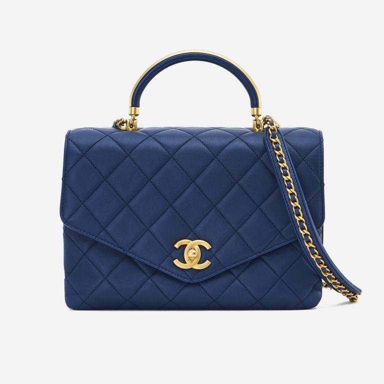 Chanel Handle Medium Lamb Blue