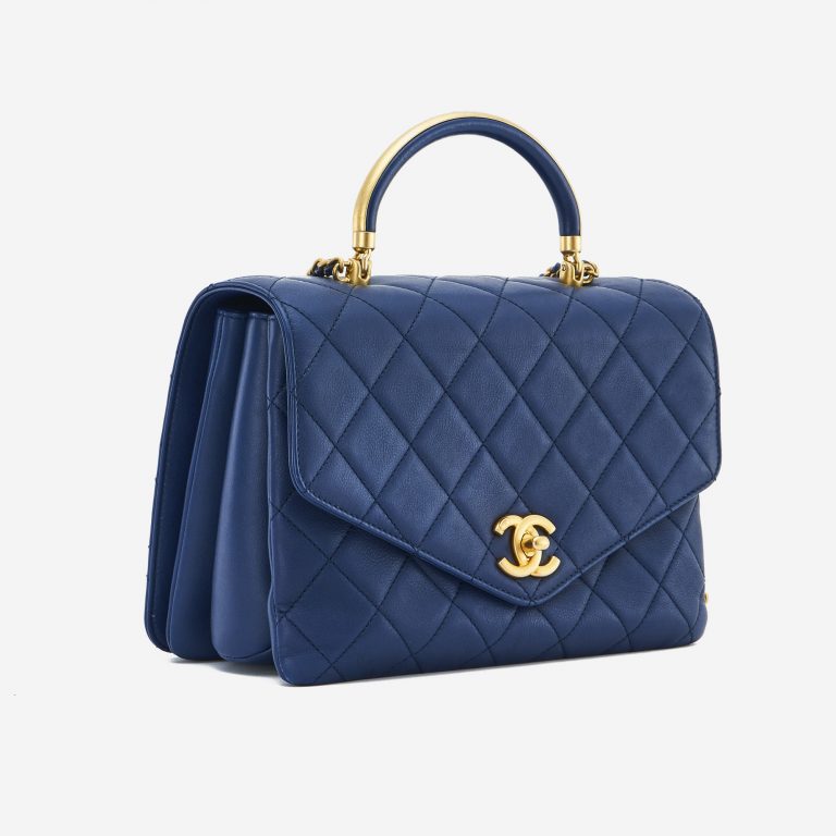 Chanel Handle Medium Lamb Blue