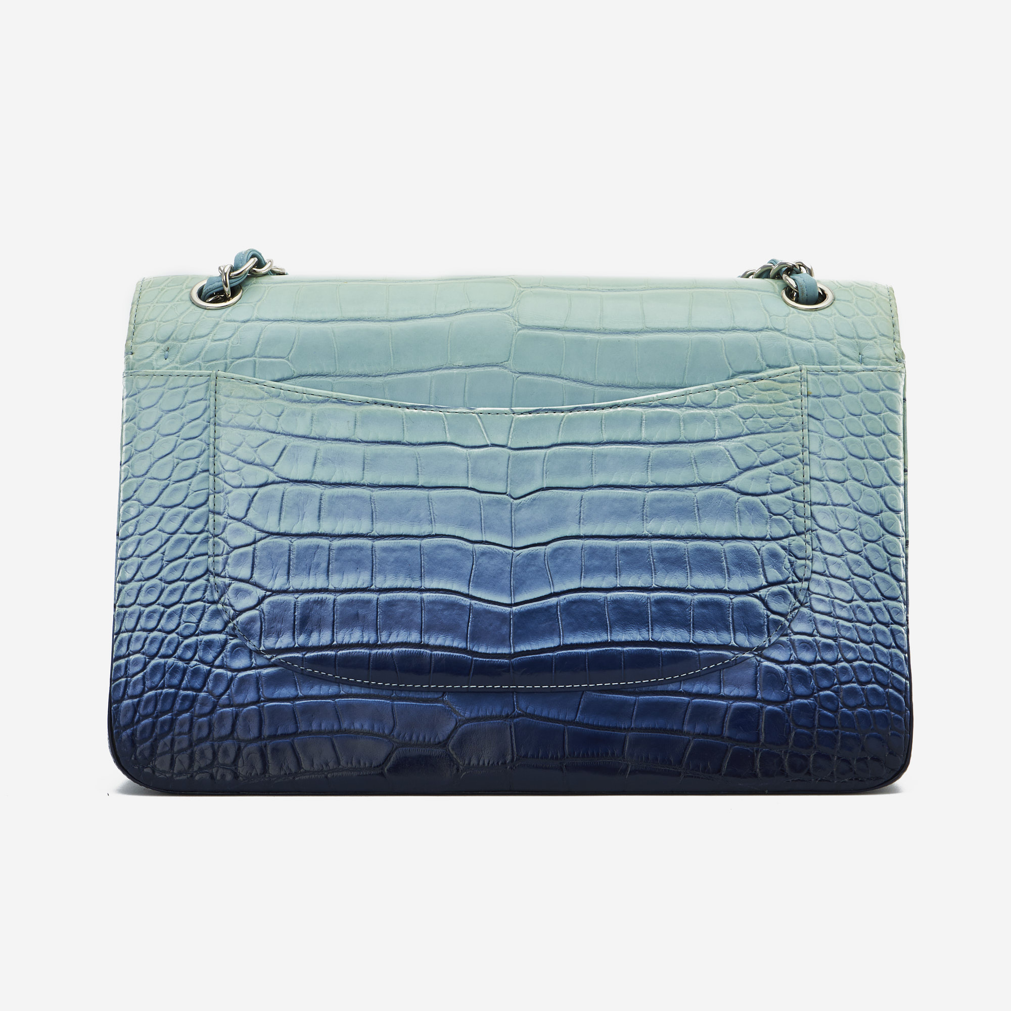 Chanel Timeless Jumbo-Tasche Alligatorleder Blau