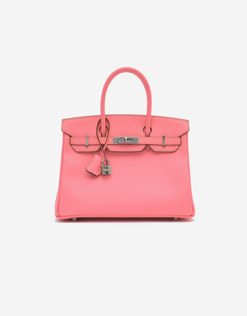 Hermès Birkin 30 HSS Epsom Rose Confetti / Gris Mouette / Jaune Poussin