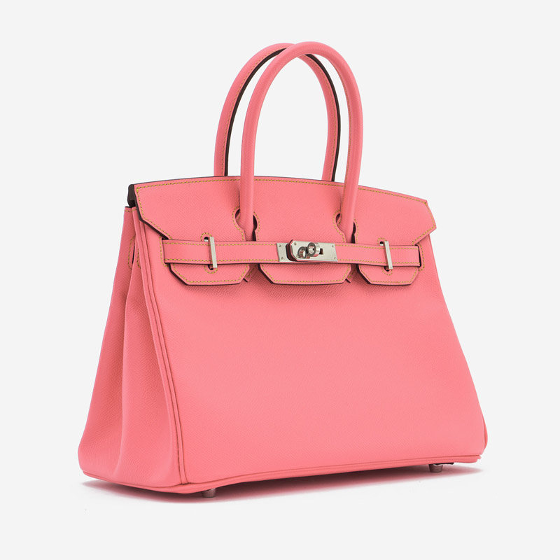 Hermès Birkin 30 HSS Epsom Rose Confetti / Gris Mouette / Jaune